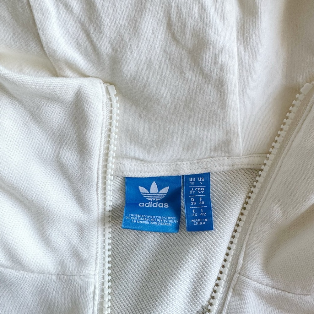 Adidas Cream Hoodie and Black Pants Set - Picture 12 of 16